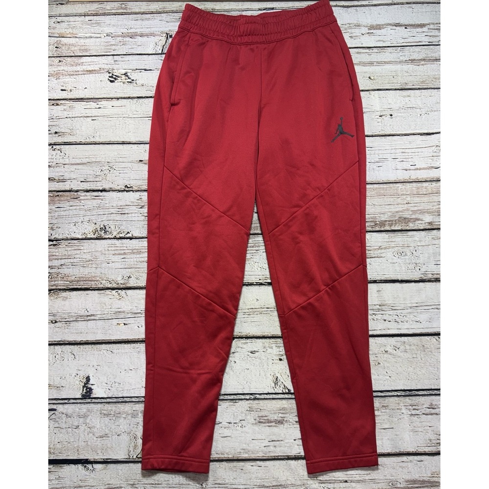 Air Jordan Jumpman Dri Fit Pants Men's Medium Red Black Therma Fleece
